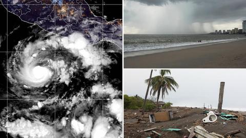 La tormenta Trudy de categoría 2 se acerca a la costa de México