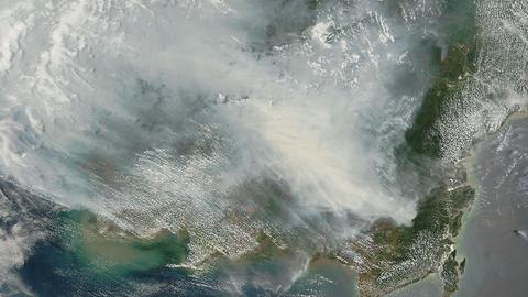 BMKG: el humo de los incendios forestales de Kalimantan entra en la…